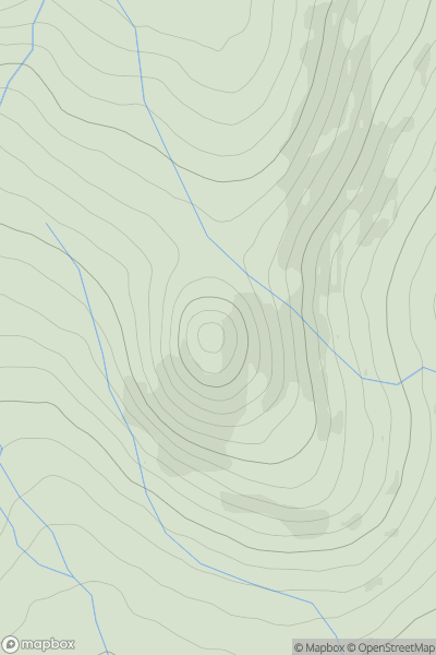 Thumbnail image for Pen y Gaer [Anglesey and the Lleyn Peninsula] showing contour plot for surrounding peak